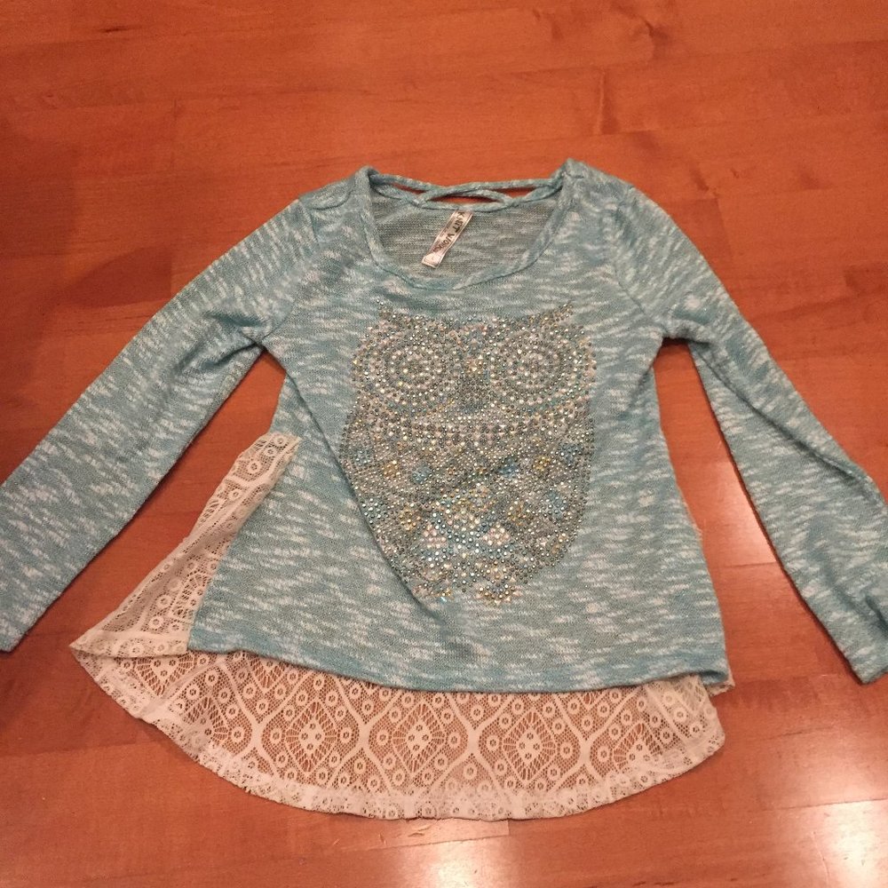 Girl's Blue Long-Sleeve Shirt